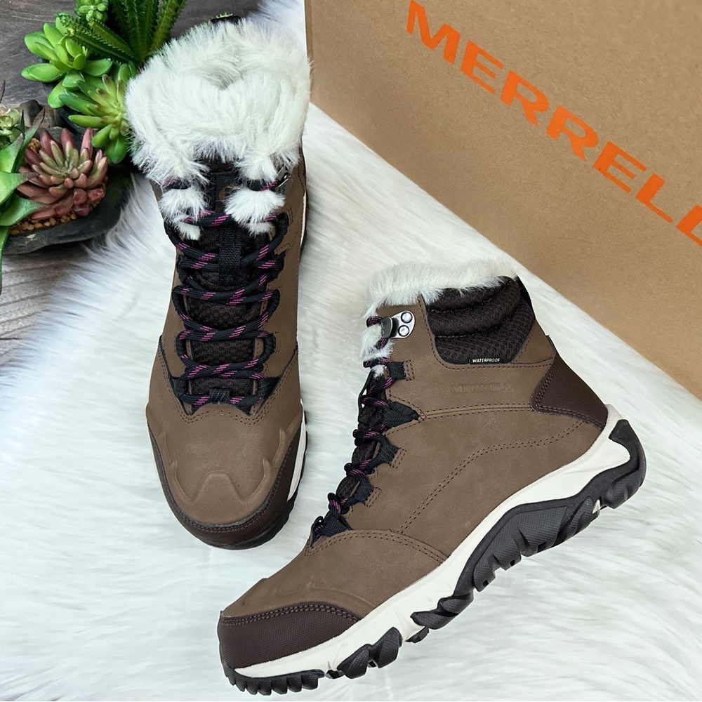 NIB Merrell Thermo Fractal Mid Pac Leather Waterproof Hiking Boots